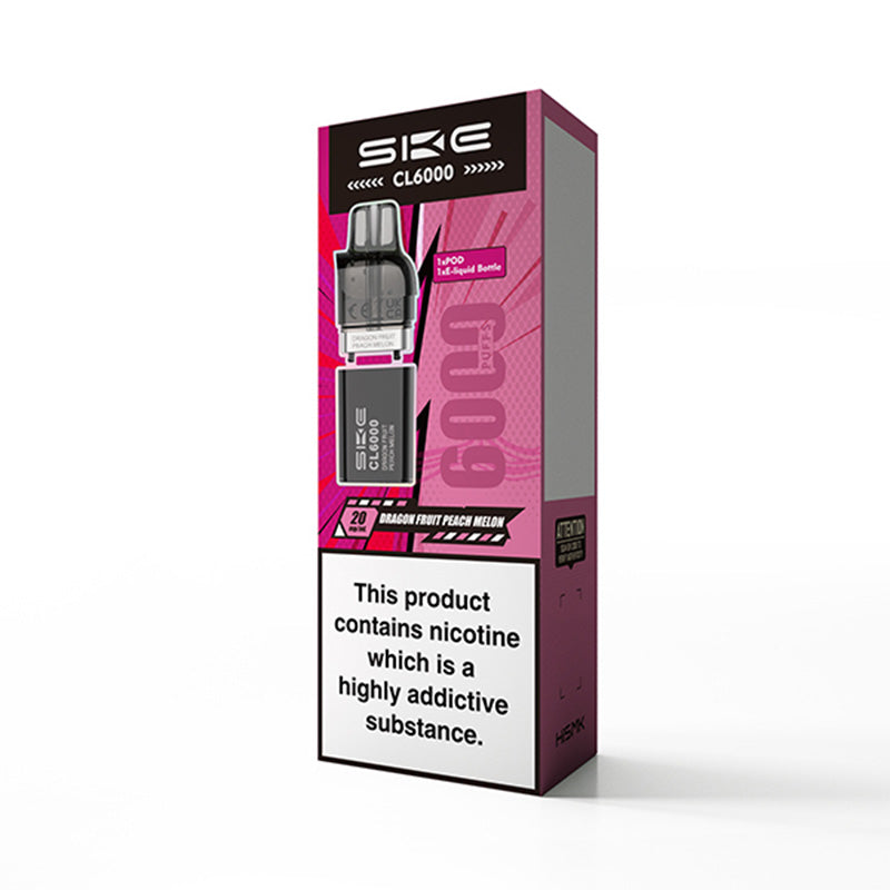 SKE Crystal CL6000 Dragon Fruit Peach Melon Prefilled Pod