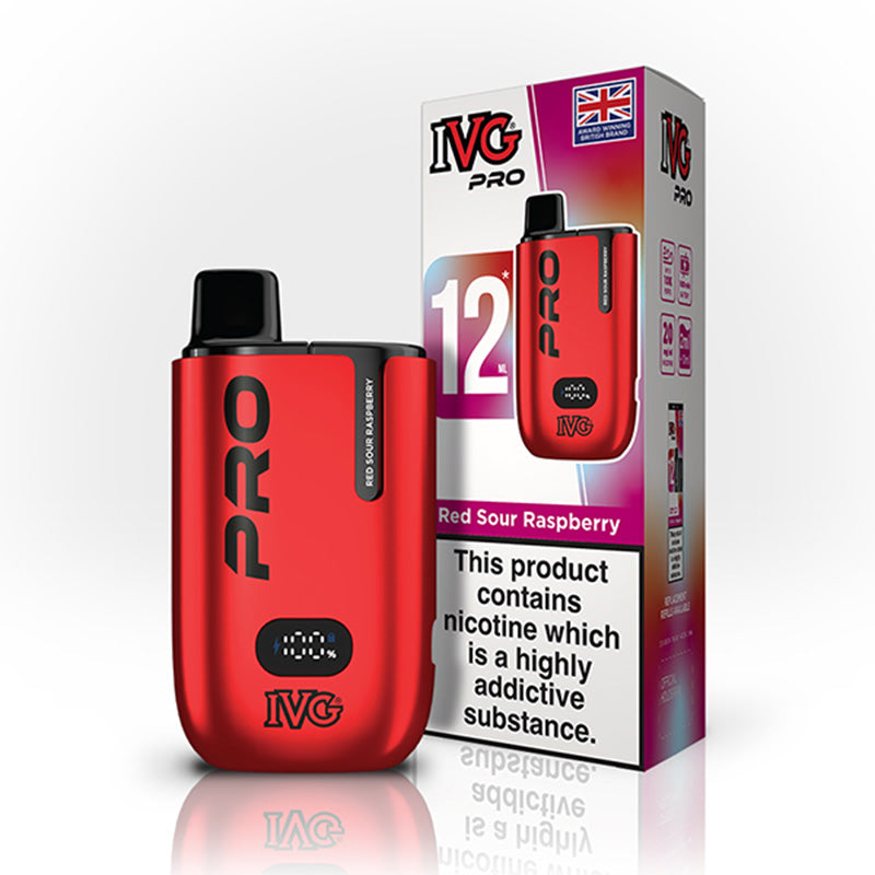IVG Pro 12 Red Sour Raspberry Prefilled Pod Kit