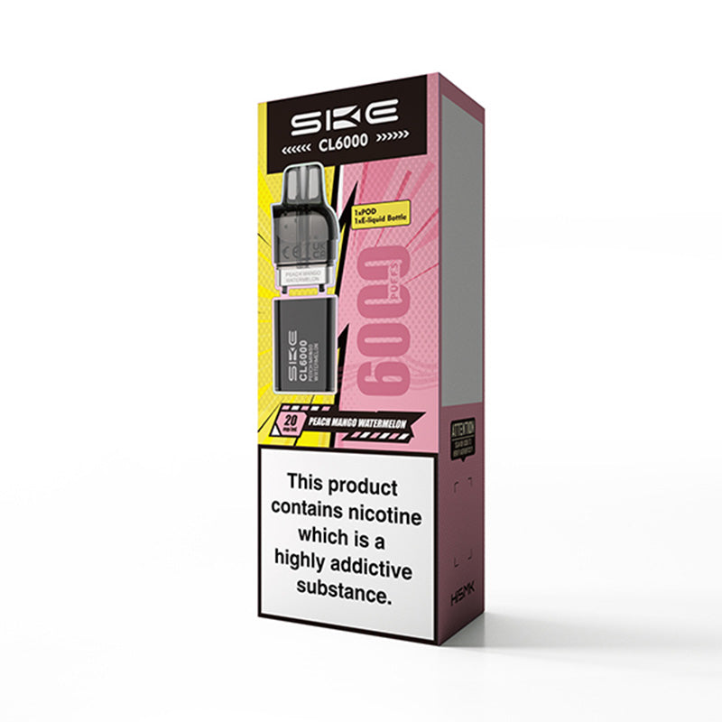 SKE Crystal CL6000 Peach Mango Watermelon Prefilled Pod