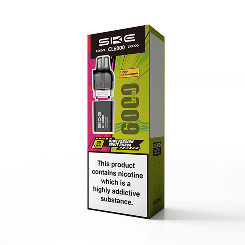 SKE Crystal CL6000 Kiwi Passionfruit Guava Prefilled Pod
