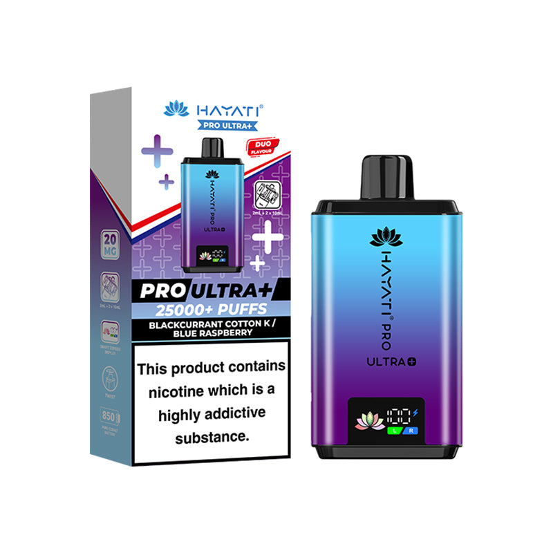 Hayati Pro Ultra+ 25K Blackcurrant Cotton K / Blue Raspberry Prefilled Pod Kit