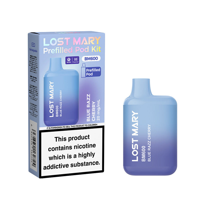 Lost Mary BM600 Blue Razz Cherry Prefilled Pod Kit