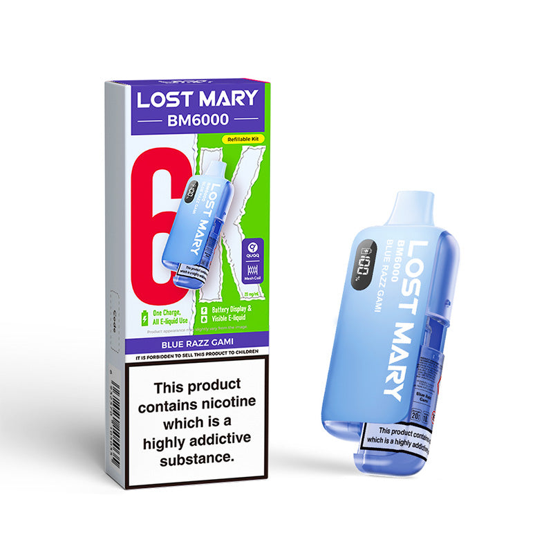 Lost Mary BM6000 Blue Razz Gami Prefilled Pod Kit