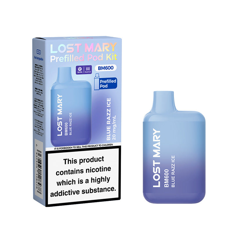 Lost Mary BM600 Blue Razz Ice Prefilled Pod Kit