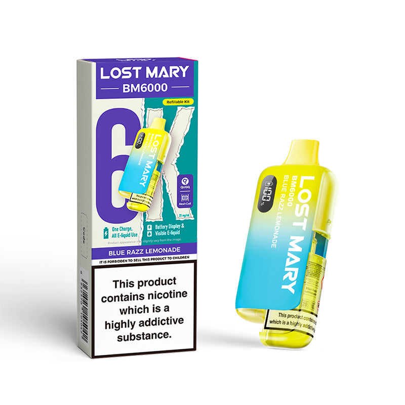 Lost Mary BM6000 Blue Razz Lemonade Prefilled Pod Kit