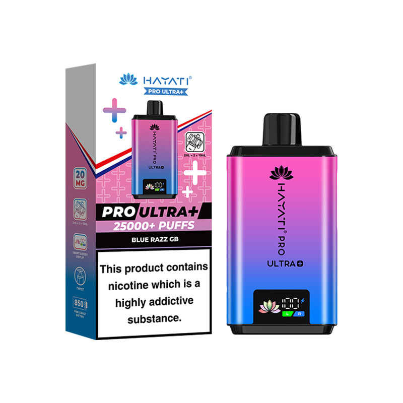 Hayati Pro Ultra+ 25K Blue Razz GB Prefilled Pod Kit