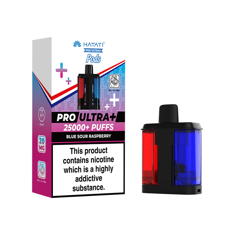 Hayati Pro Ultra+ 25K Blue Sour Raspberry Prefilled Pod