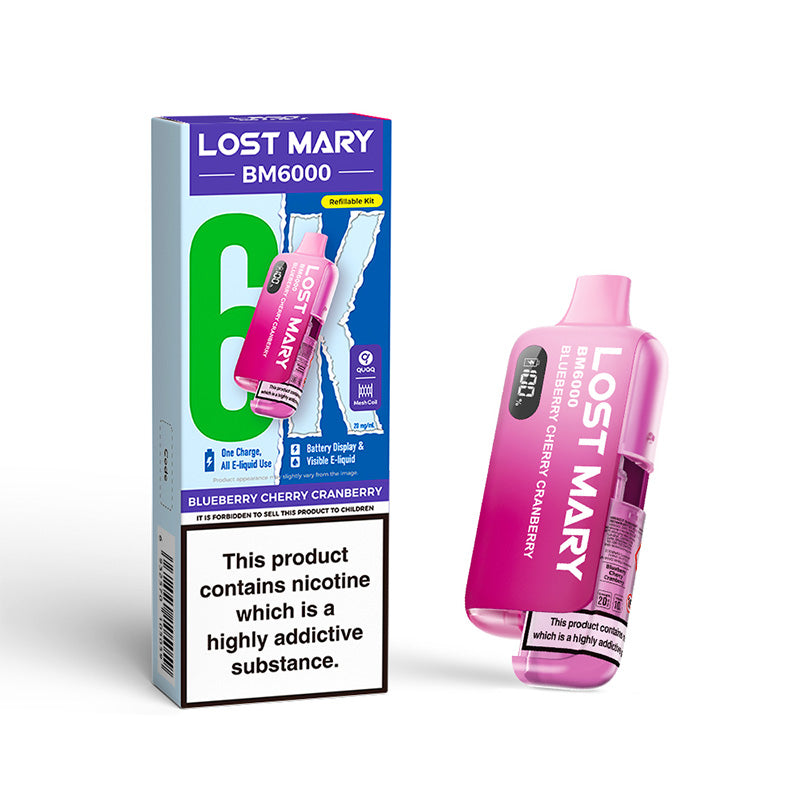 Lost Mary BM6000 Blueberry Cherry Cranberry Prefilled Pod Kit