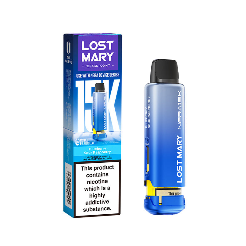 Lost Mary NERA 15K Blueberry Sour Raspberry Prefilled Pod