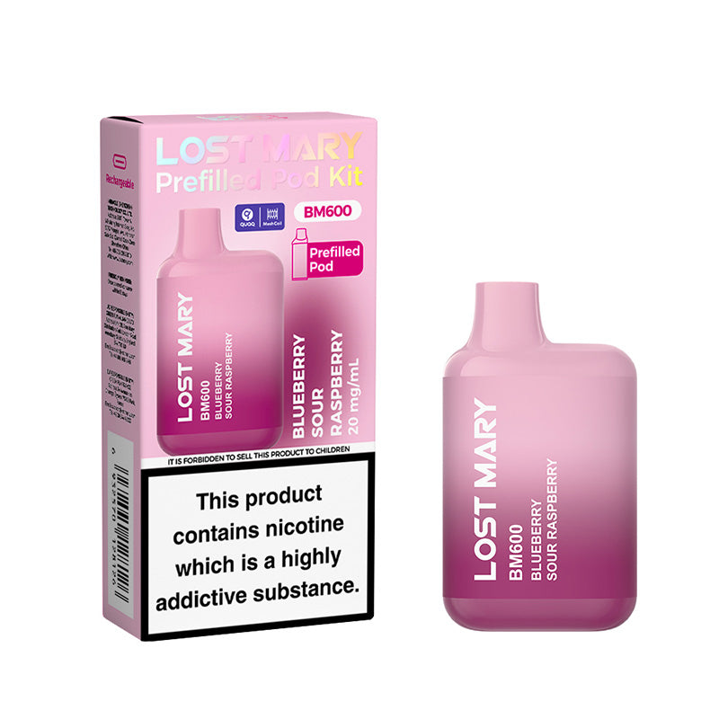 Lost Mary BM600 Blueberry Sour Raspberry Prefilled Pod Kit