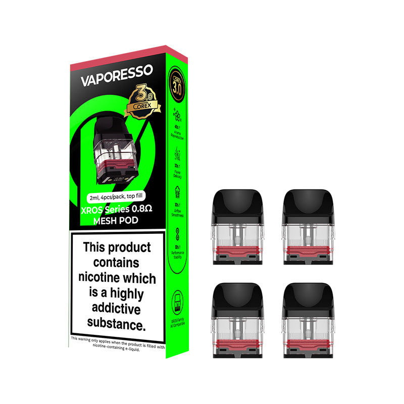 Vaporesso XROS Corex 3.0 0.8 Ohm Pod 4 Pack