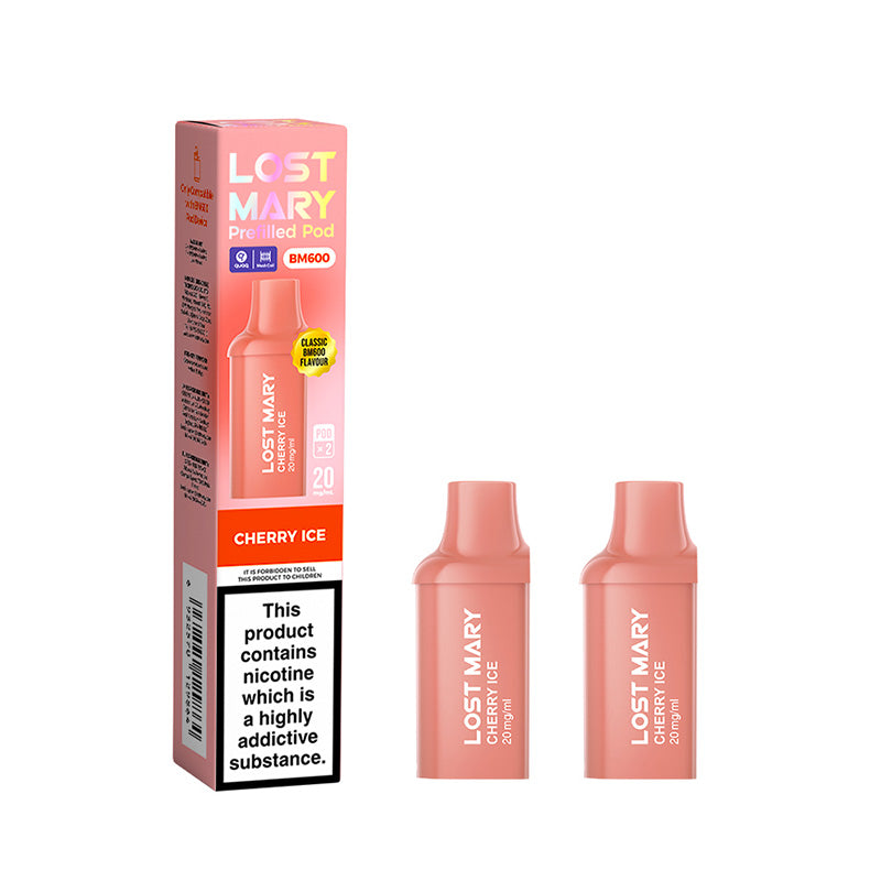 Lost Mary BM600 Cherry Ice Prefilled Pods 2 Pack