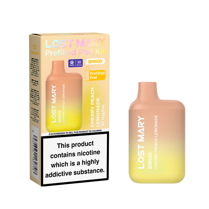 Lost Mary BM600 Cherry Peach Lemonade Prefilled Pod Kit