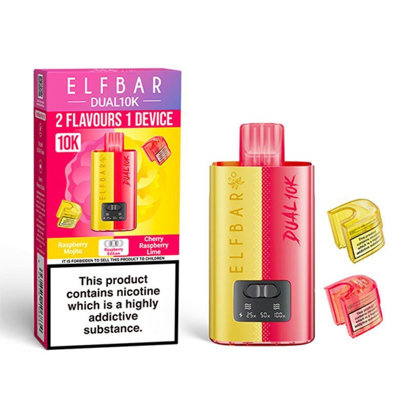 ELF BAR Dual 10K Raspberry Edition Prefilled Pod Kit