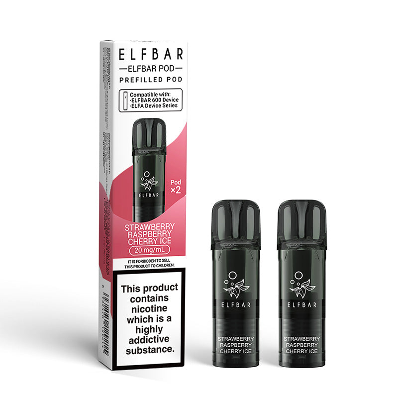 ELF BAR 600 Strawberry Raspberry Cherry Ice Prefilled Pod