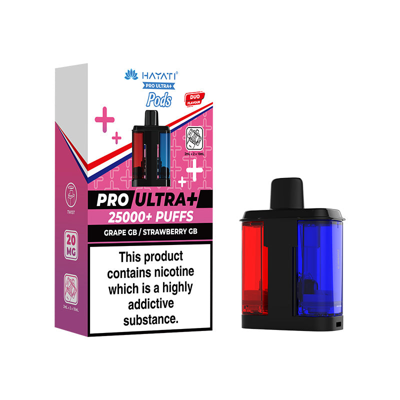 Hayati Pro Ultra+ 25K Grape GB / Strawberry GB Prefilled Pod