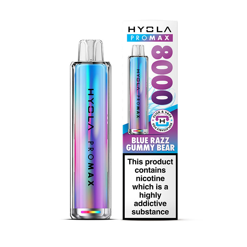 Hyola Pro Max 8000 Blue Razz Gummy Bear Prefilled Pod Kit