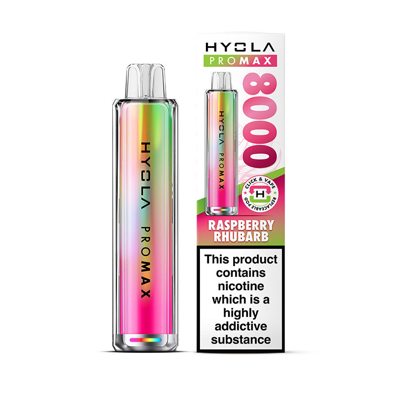 Hyola Pro Max 8000 Raspberry Rhubarb Prefilled Pod Kit