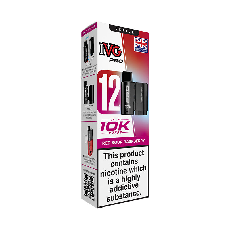 IVG Pro 12 Red Sour Raspberry Prefilled Pod
