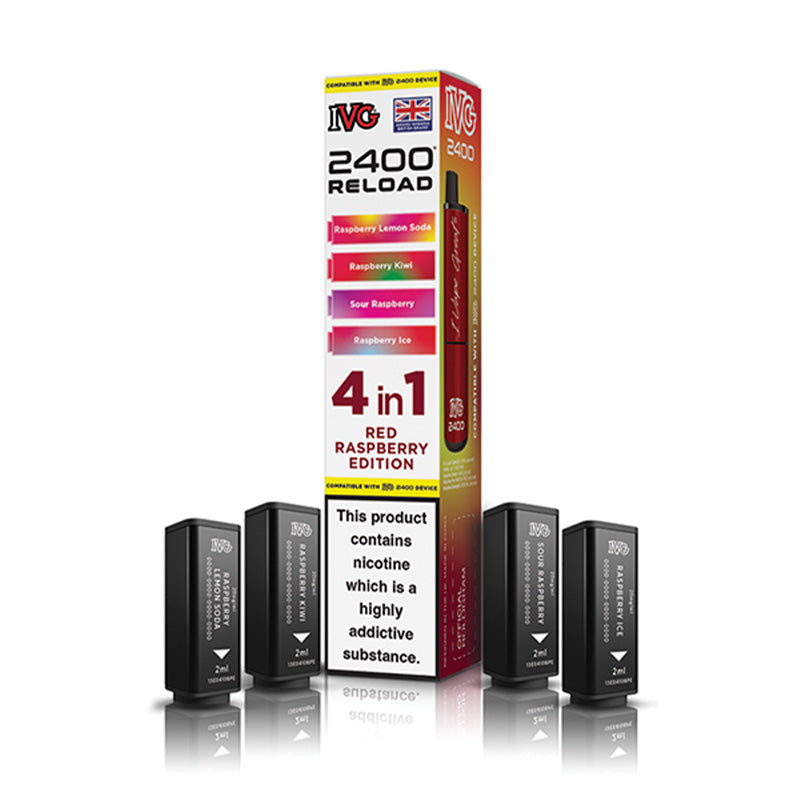 IVG 2400 4 in 1 Red Raspberry Edition Prefilled Pod