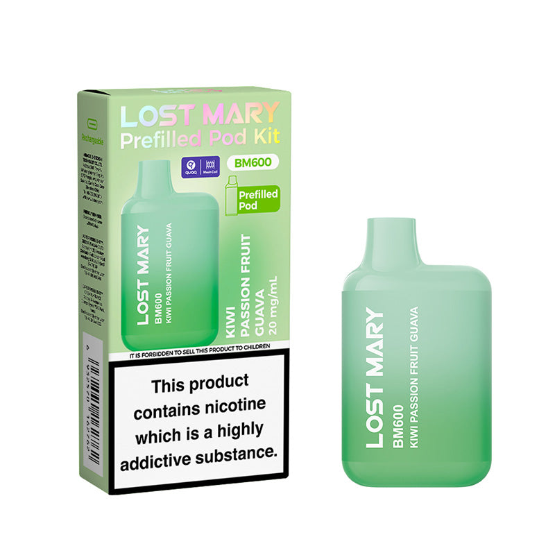 Lost Mary BM600 Kiwi Passion Fruit Guava Prefilled Pod Kit