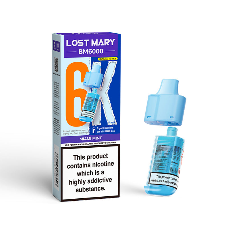 Lost Mary BM6000 Miami Mint Prefilled Pod