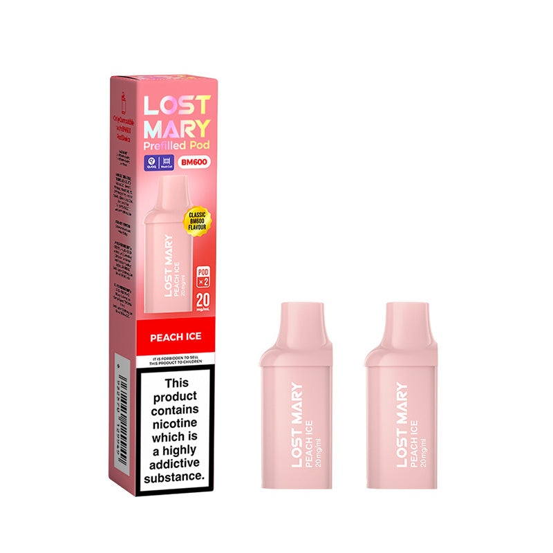 Lost Mary BM600 Peach Ice Prefilled Pods 2 Pack