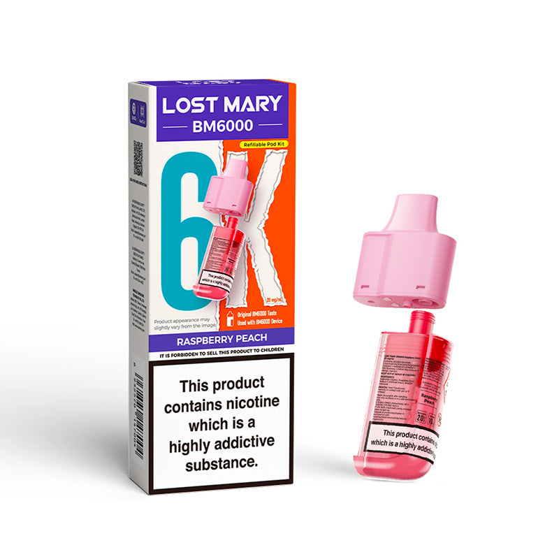 Lost Mary BM6000 Raspberry Peach Prefilled Pod