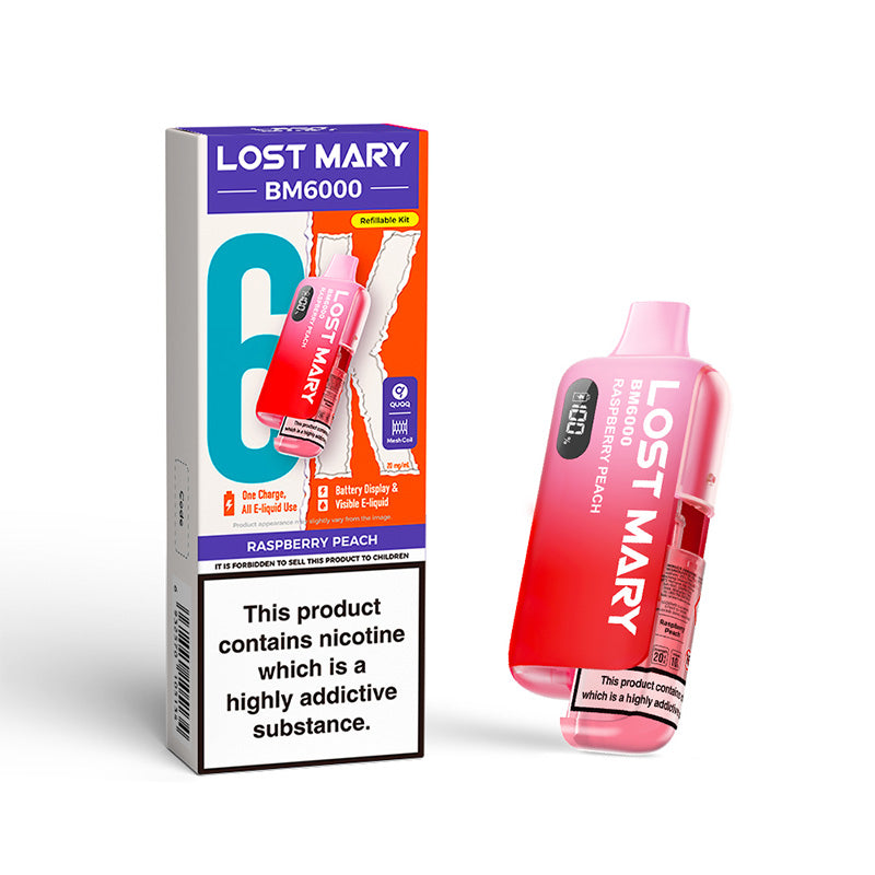 Lost Mary BM6000 Raspberry Peach Prefilled Pod Kit