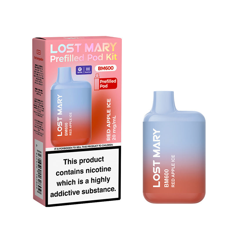 Lost Mary BM600 Red Apple Ice Prefilled Pod Kit