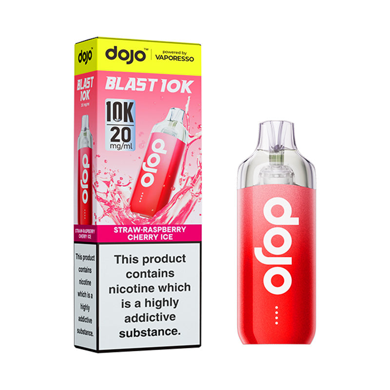 Vaporesso Dojo Blast 10K Straw-Raspberry Cherry Ice Prefilled Pod Kit