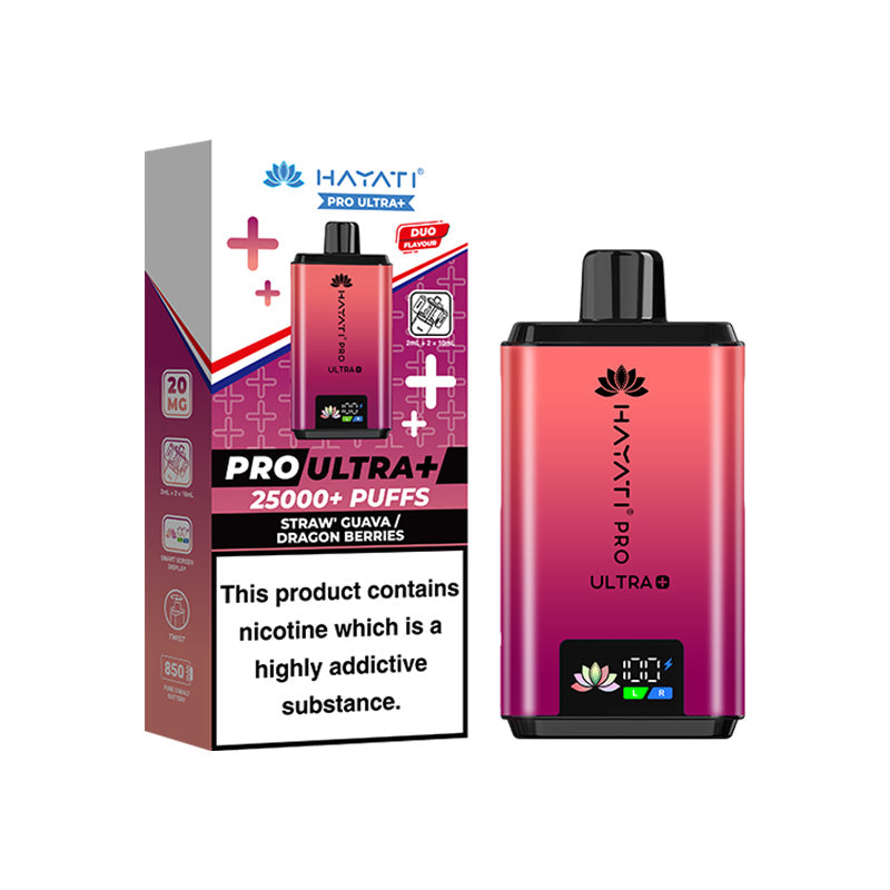 Hayati Pro Ultra+ 25K Straw' Guava / Dragon Berries Prefilled Pod Kit
