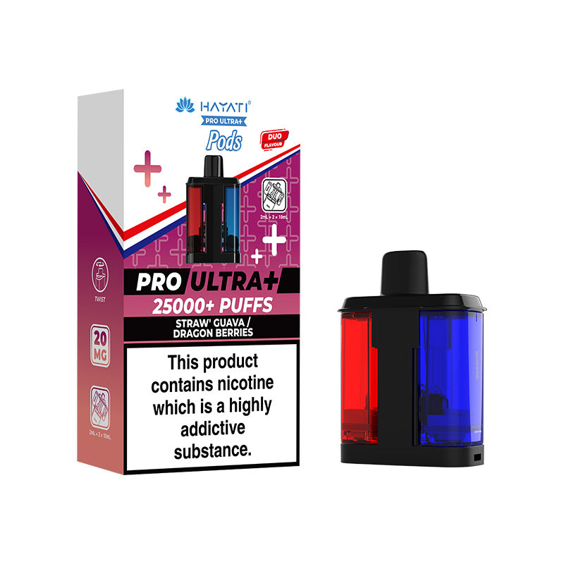 Hayati Pro Ultra+ 25K Straw Guava / Dragon Berries Prefilled Pod