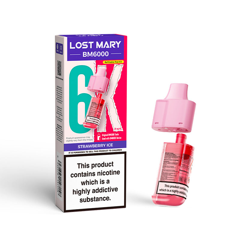 Lost Mary BM6000 Strawberry Ice Prefilled Pod