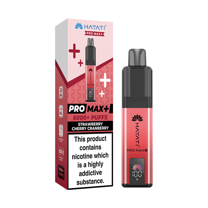 Hayati Pro Max 6K Strawberry Cherry Cranberry Prefilled Pod Kit