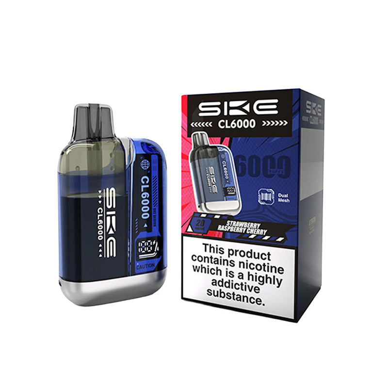 SKE Crystal CL6000 Strawberry Raspberry Cherry Prefilled Pod Kit