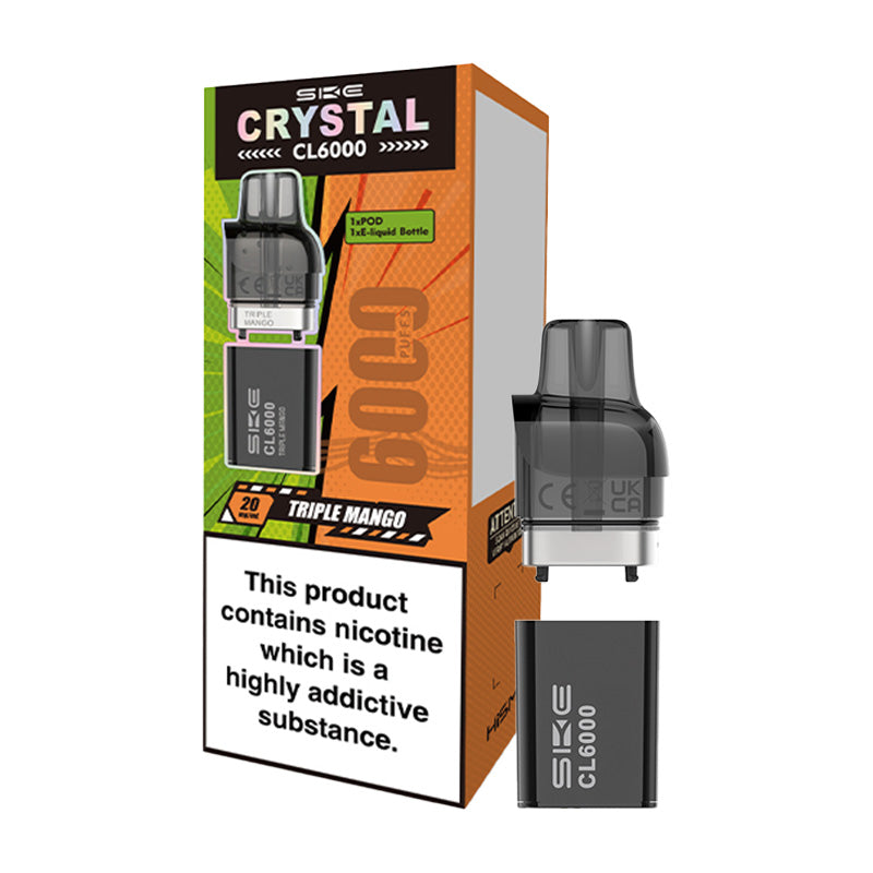 SKE Crystal CL6000 Triple Mango Prefilled Pod