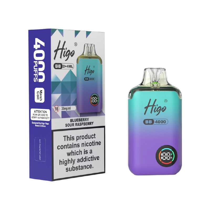 Higo BB 4000 Blueberry Sour Raspberry Prefilled Pod Kit