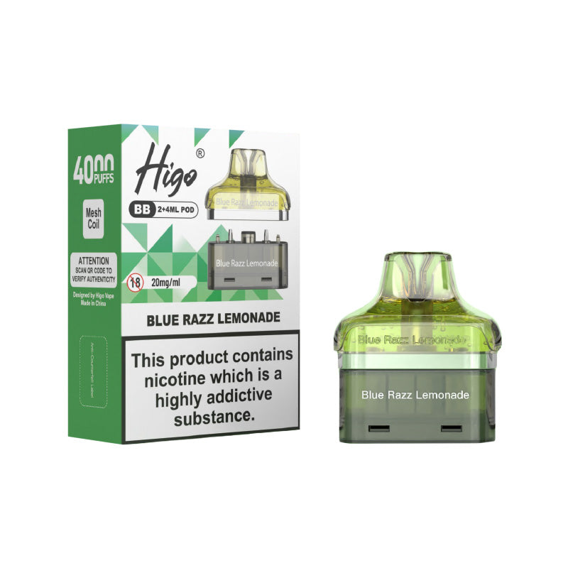 Higo BB 4000 Blue Razz Lemonade Prefilled Pod