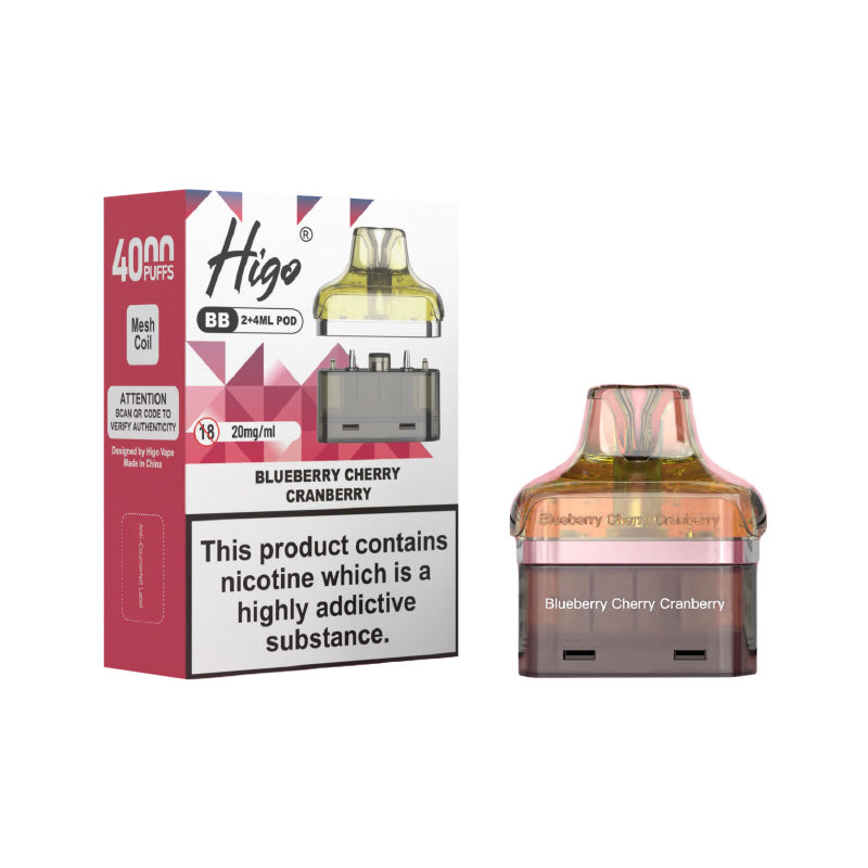 Higo BB 4000 Blueberry Cherry Cranberry Prefilled Pod