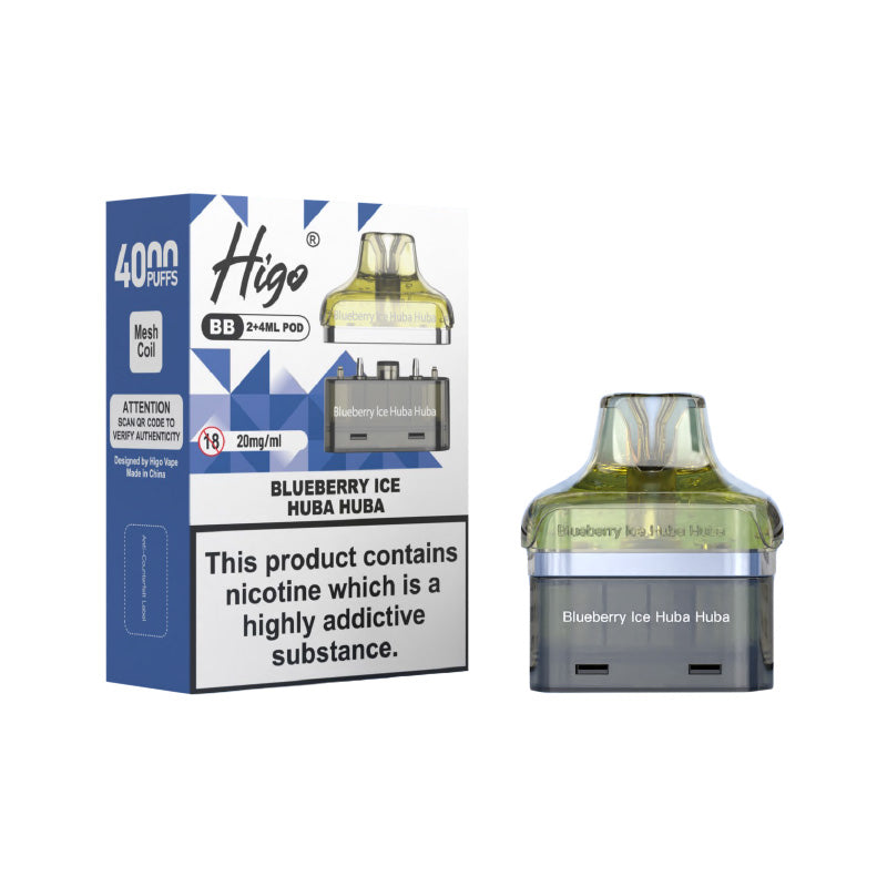 Higo BB 4000 Blueberry Ice Huba Huba Prefilled Pod