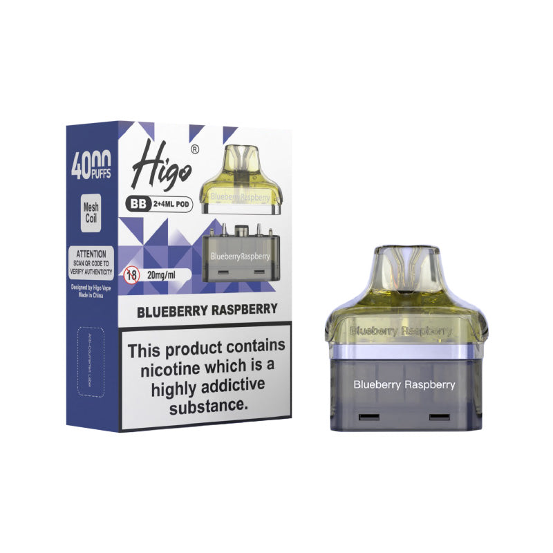 Higo BB 4000 Blueberry Raspberry Prefilled Pod