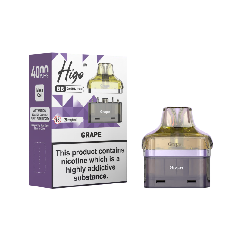 Higo BB 4000 Grape Prefilled Pod