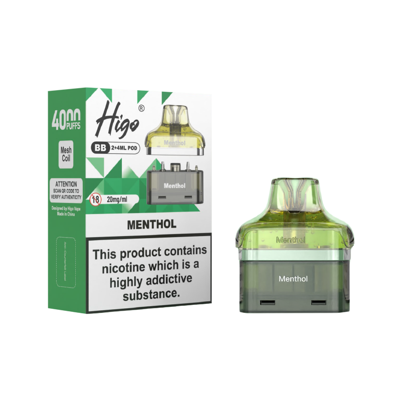 Higo BB 4000 Menthol Prefilled Pod