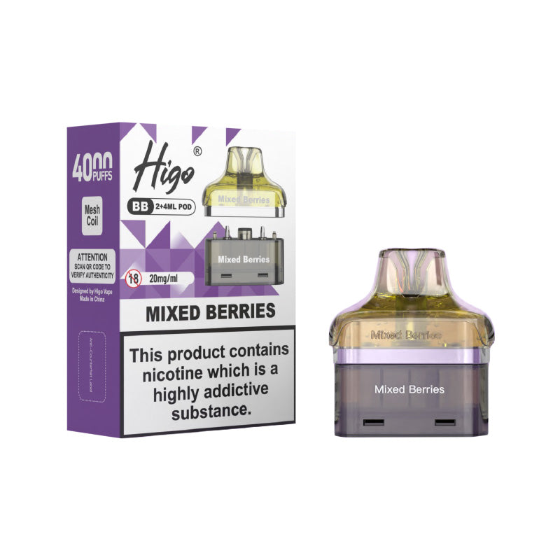 Higo BB 4000 Mixed Berries Prefilled Pod