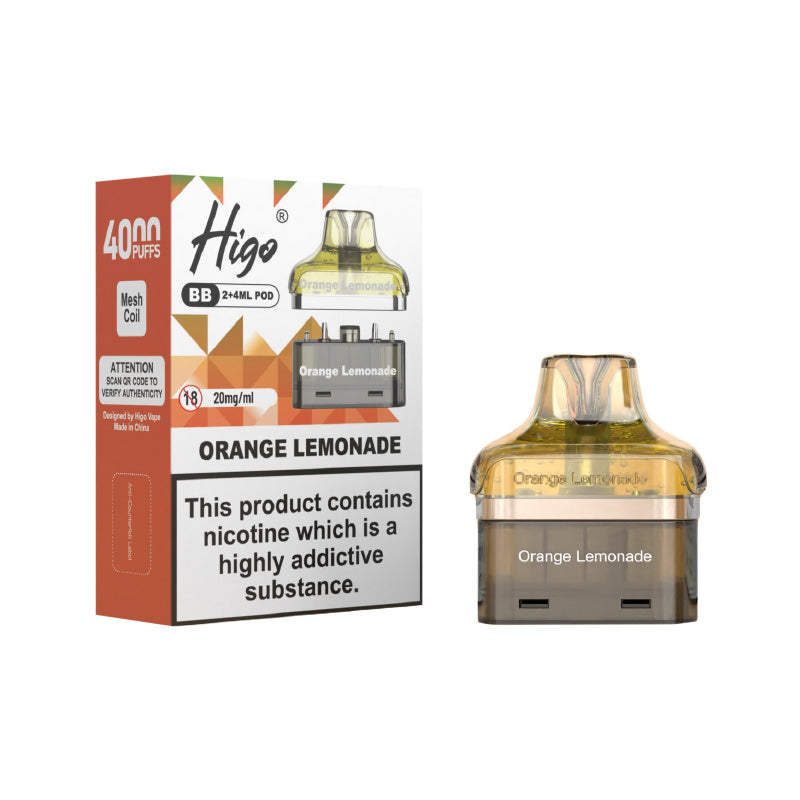 Higo BB 4000 Orange Lemonade Prefilled Pod
