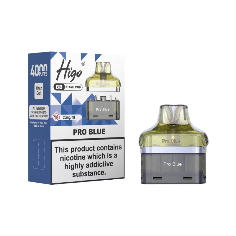 Higo BB 4000 Pro Blue Prefilled Pod
