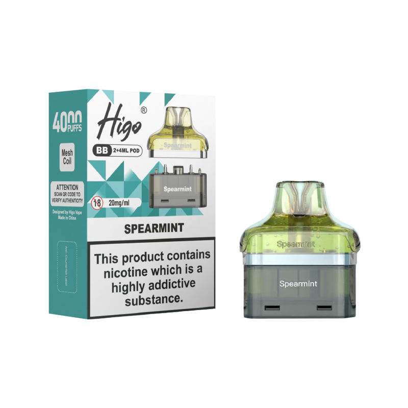 Higo BB 4000 Spearmint Prefilled Pod