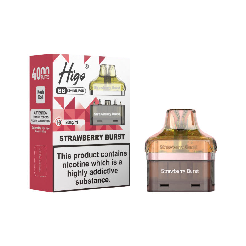 Higo BB 4000 Strawberry Burst Prefilled Pod