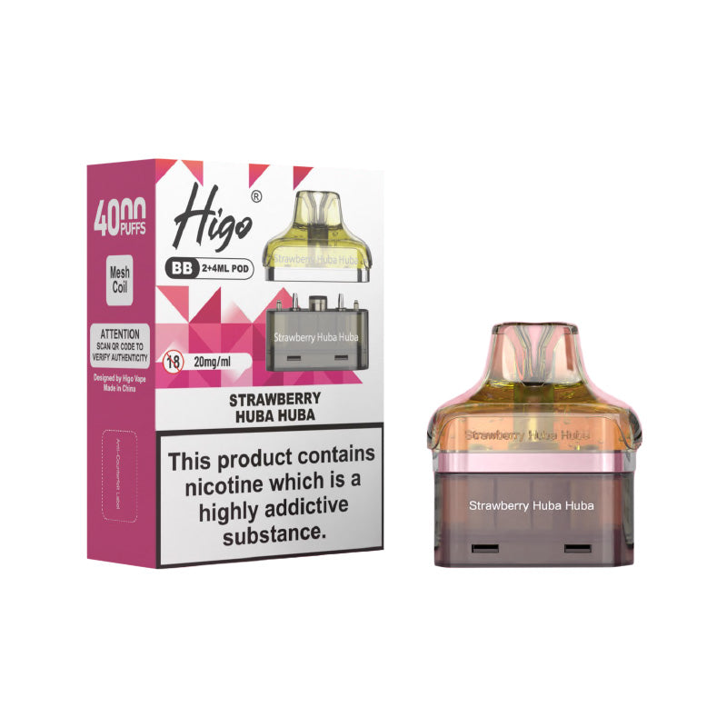 Higo BB 4000 Strawberry Huba Huba Prefilled Pod